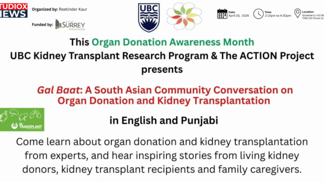 Galbaat to Host South Asian Community Dialogue on Organ Donation and Kidney Transplant in Surrey