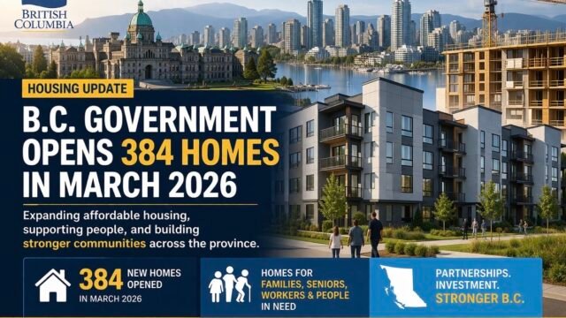 B.C. Government Opens 384 Homes in March, Expands Affordable Housing Push