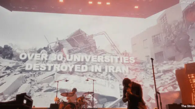 The Strokes End Coachella Set With Video Highlighting Iran, Gaza Bombings