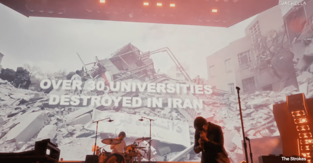 The Strokes End Coachella Set With Video Highlighting Iran, Gaza Bombings