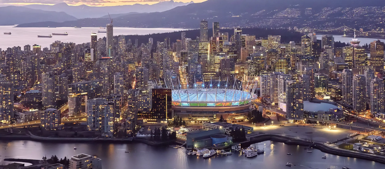 BC Place stadium in downtown Vancouver, host venue for FIFA World Cup 2026