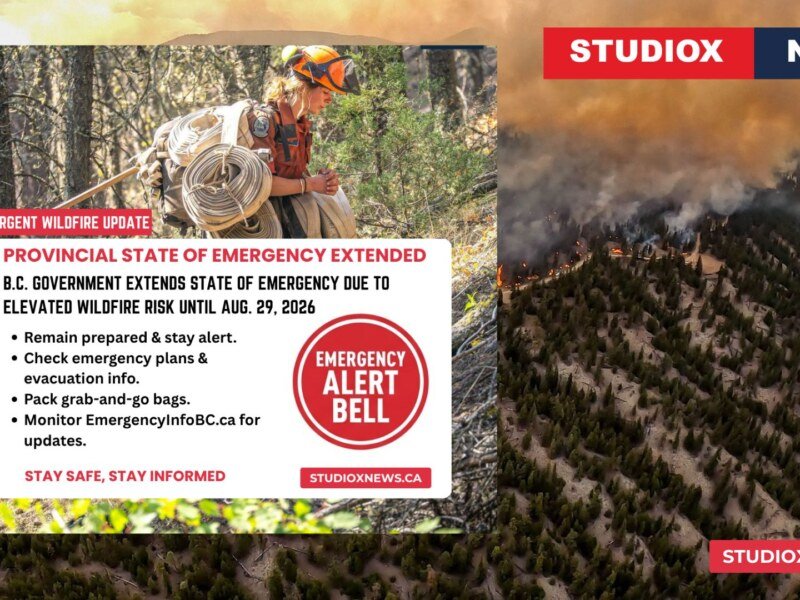 B.C. Government Extends Provincial State of Emergency Amid Ongoing Wildfire Risk