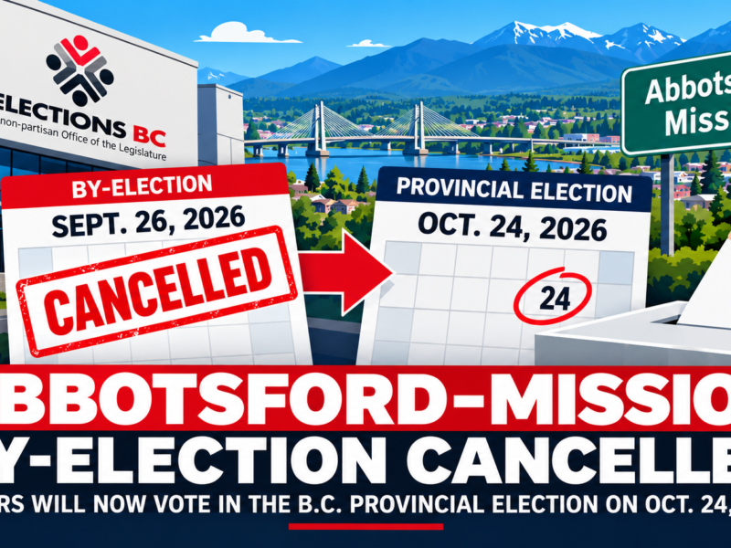 Abbotsford–Mission By-Election Cancelled After B.C. General Election Called