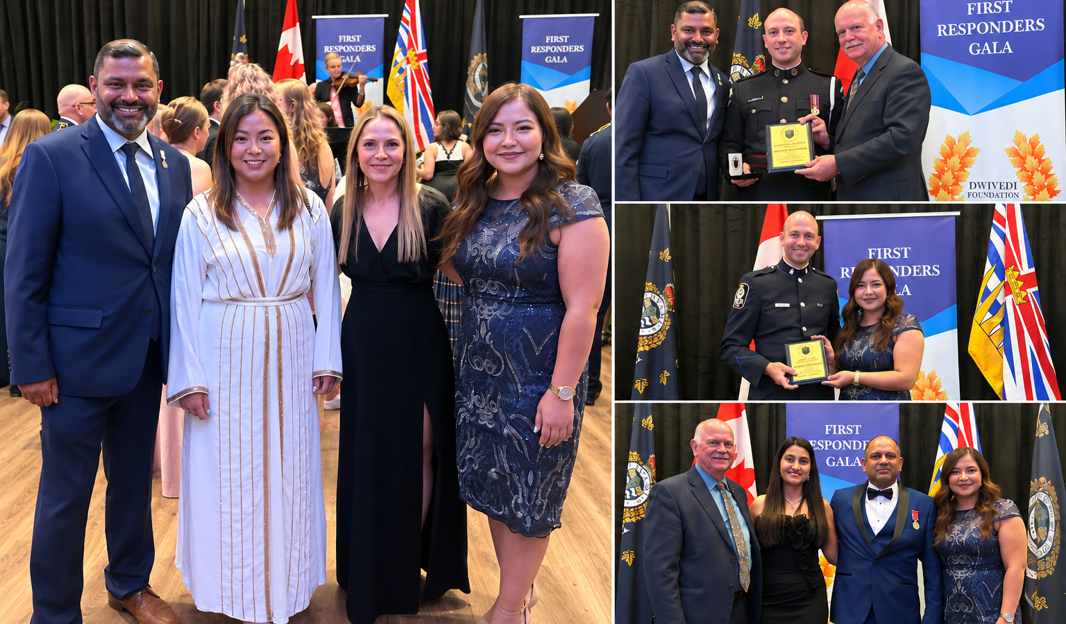 Dwivedi Foundation First Responders Gala in Surrey featuring first responders, award presentations and community guests