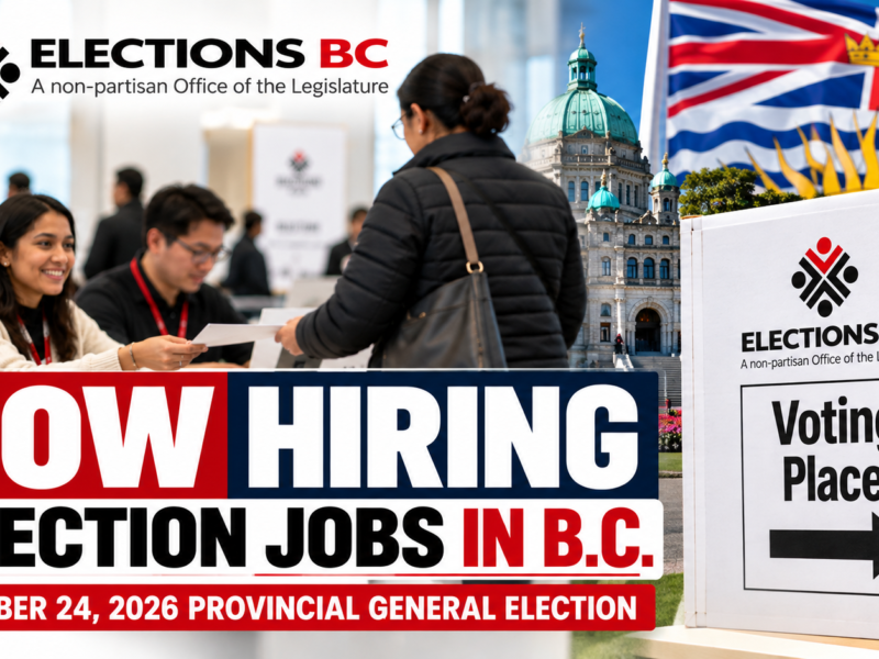 Elections BC Hiring Across B.C. for October 24 Provincial Election