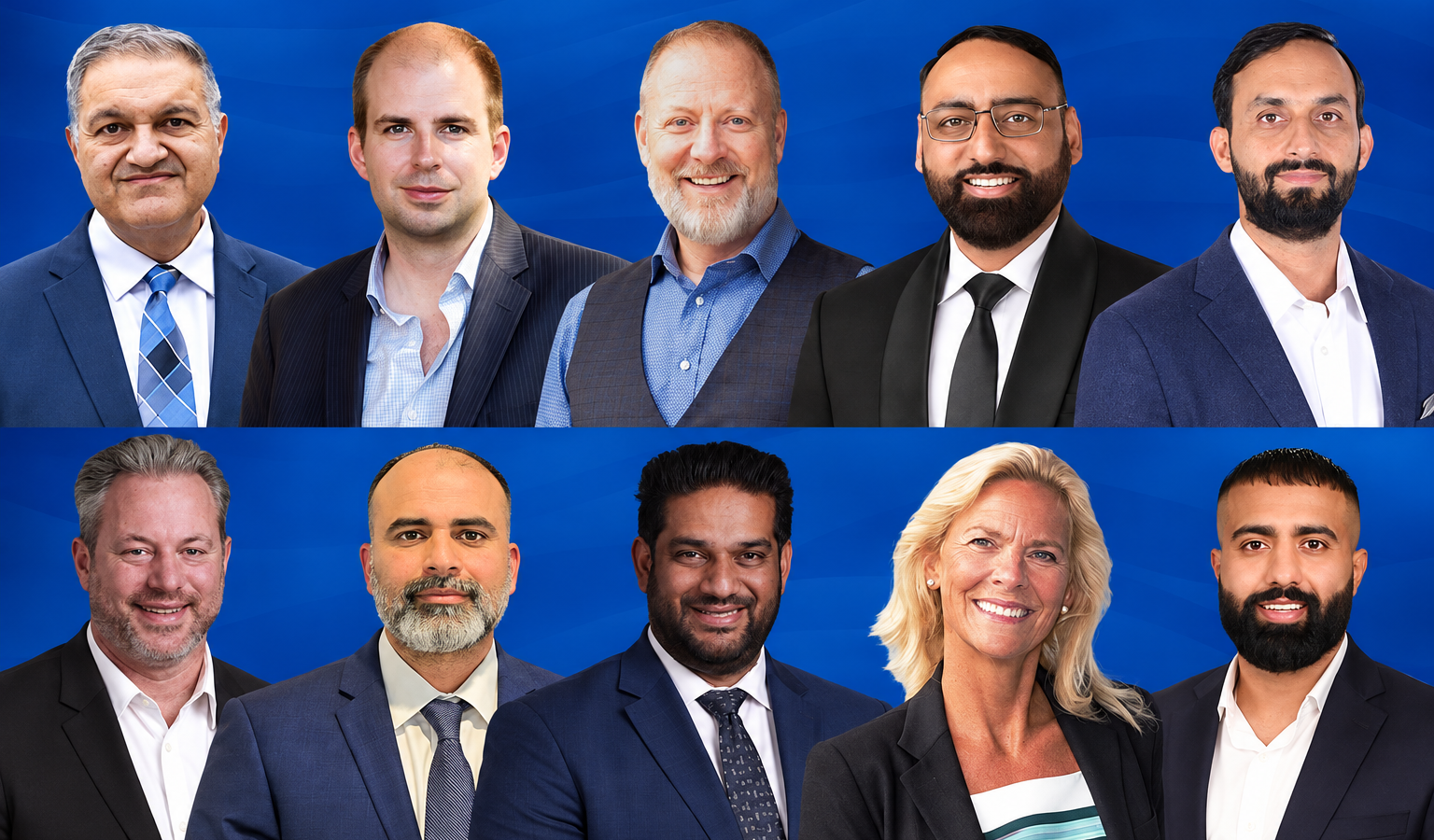 Conservative Party of BC Surrey candidates for the 2026 provincial election in a group collage