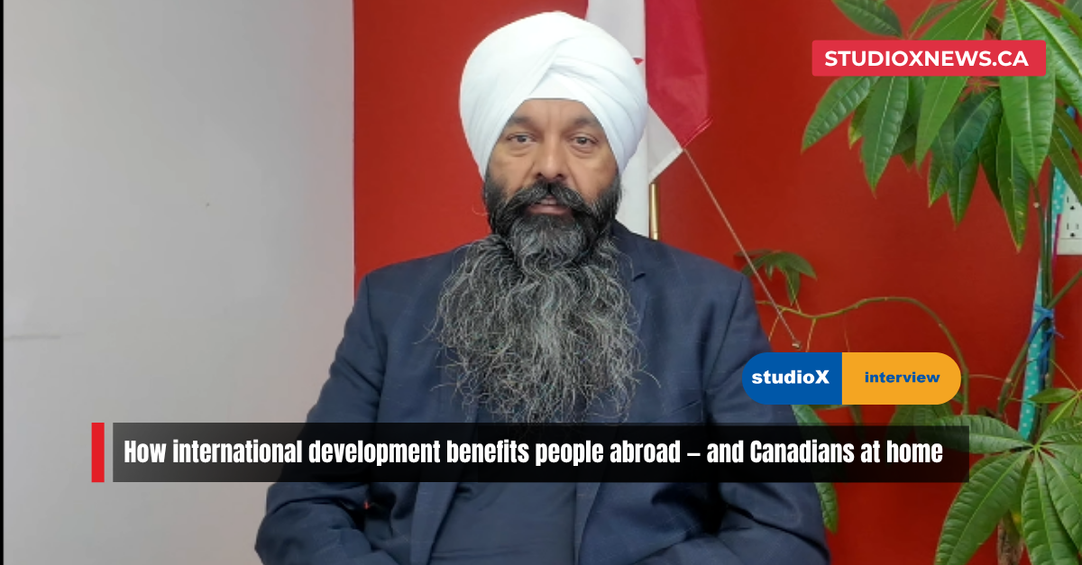 Secretary of State for International Development speaking during a StudioX News interview