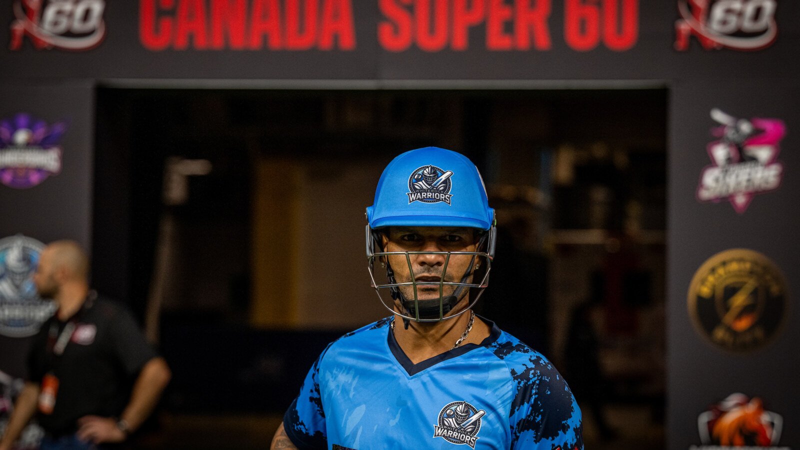 Canada Super 60 cricket player at BC Place in Vancouver