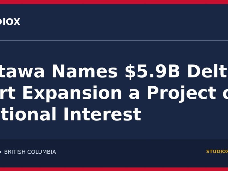 Ottawa names $5.9B Delta port expansion a project of national interest