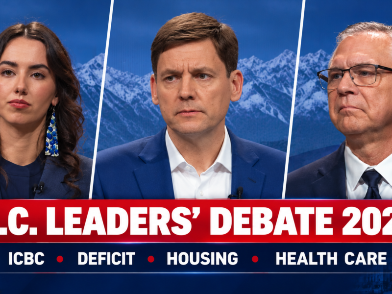 B.C. Leaders Debate: ICBC, Deficit, Housing and Health Care Promises Under Scrutiny