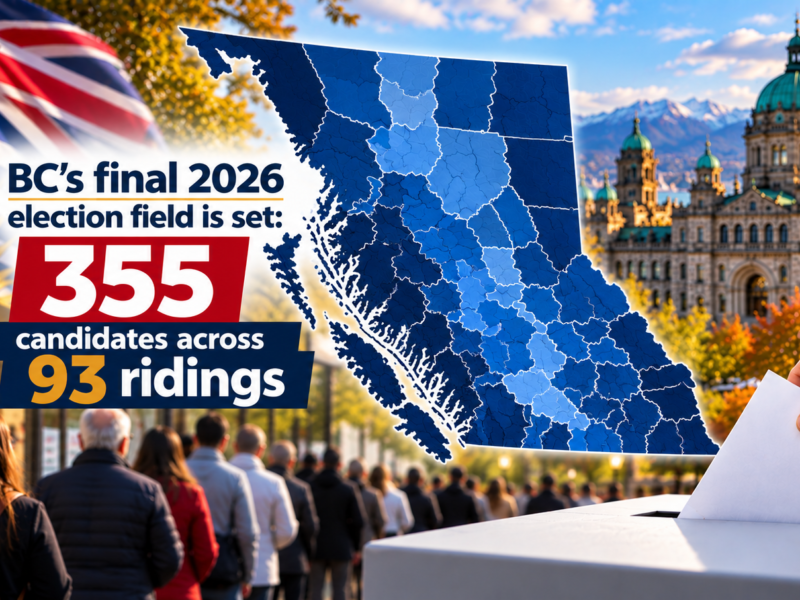 BC Election 2026: Final Candidate List Confirms 355 Candidates Across 93 Ridings