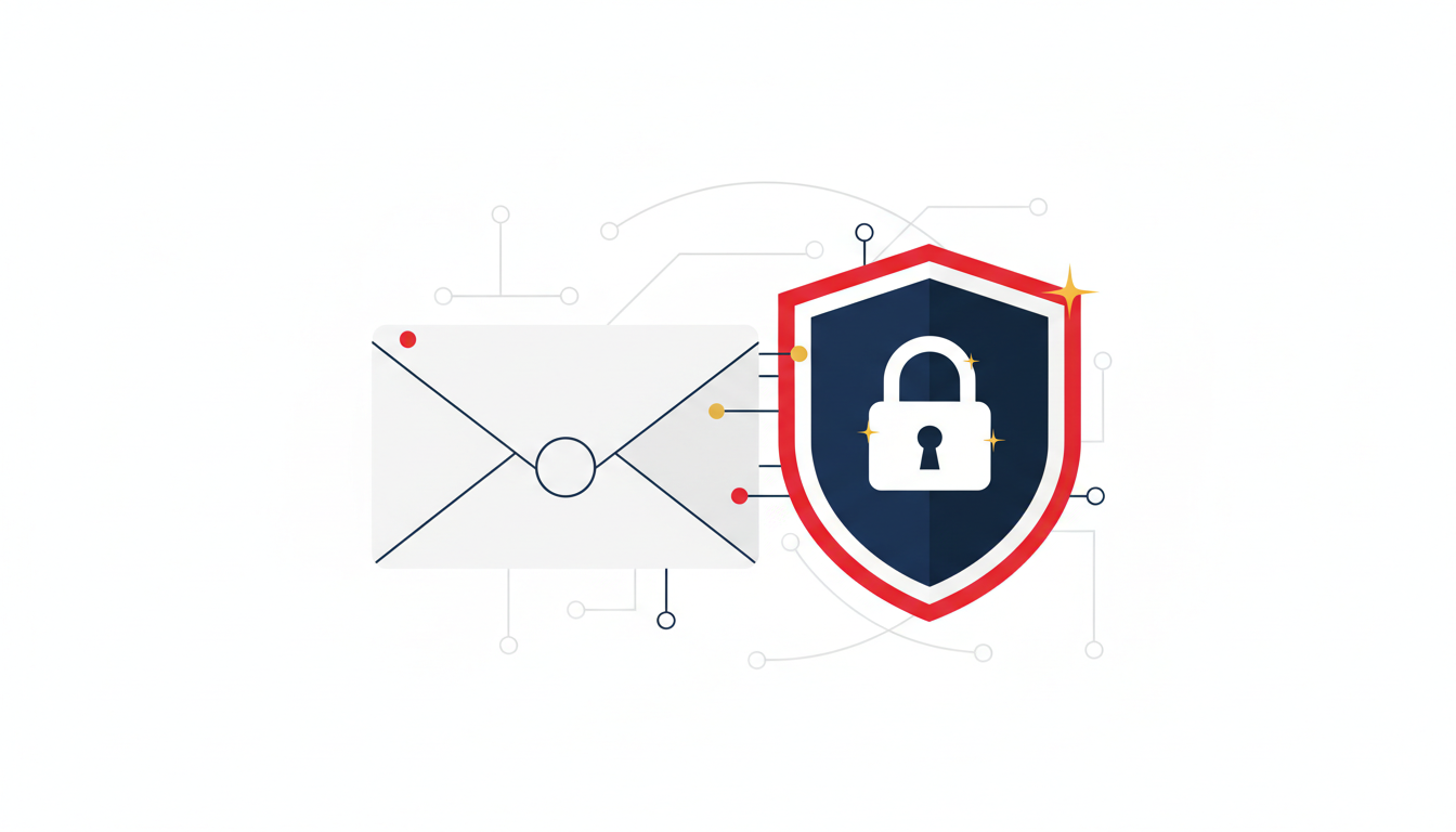 Editorial illustration of an anonymous tip envelope protected by a digital security shield.