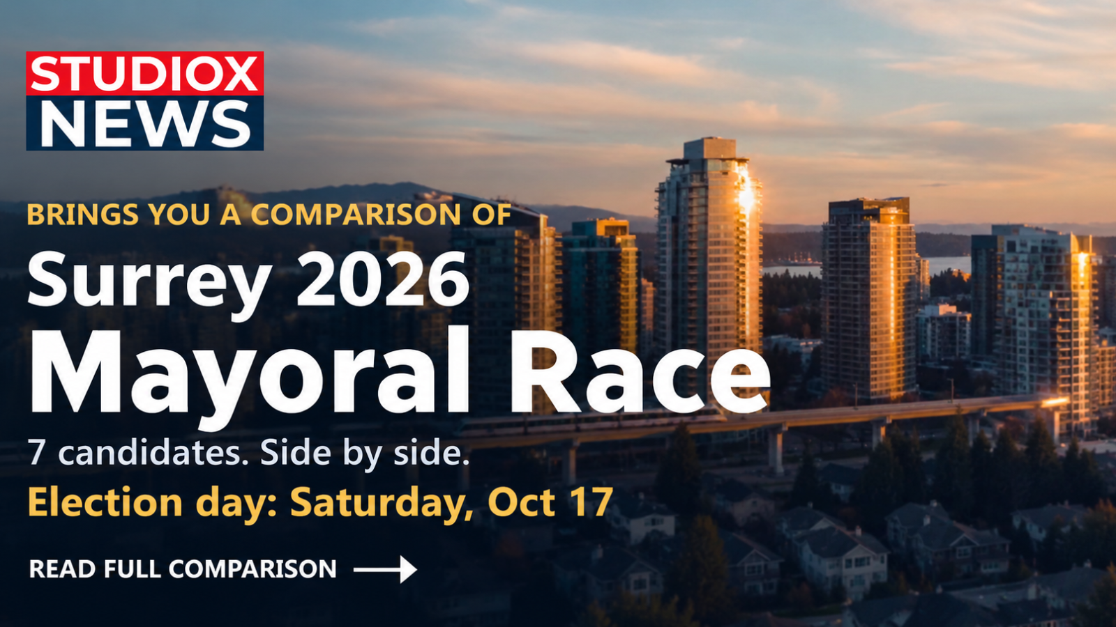 Surrey 2026 mayoral race: comparison of seven candidates’ election platforms
