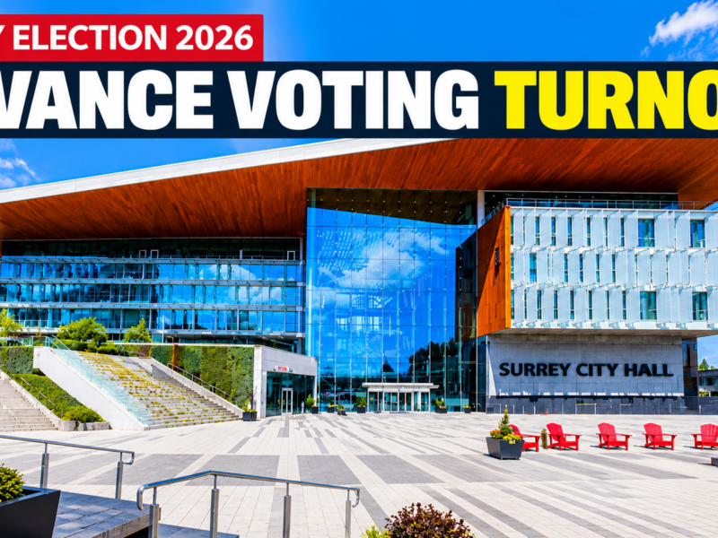 Surrey Advance Voting Turnout Reaches 10,618 Across 10 Locations; Cloverdale Leads