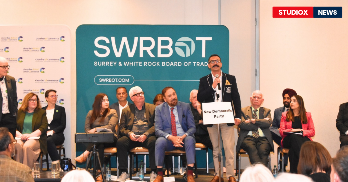 BC NDP Surrey Candidates participate in the Surrey–White Rock Board of Trade all-candidates debate ahead of the 2026 B.C. provincial election.