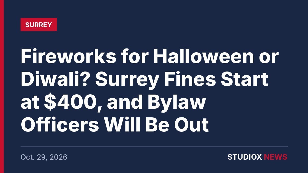 Surrey fireworks rules for Halloween and Diwali 2026 - StudioX News